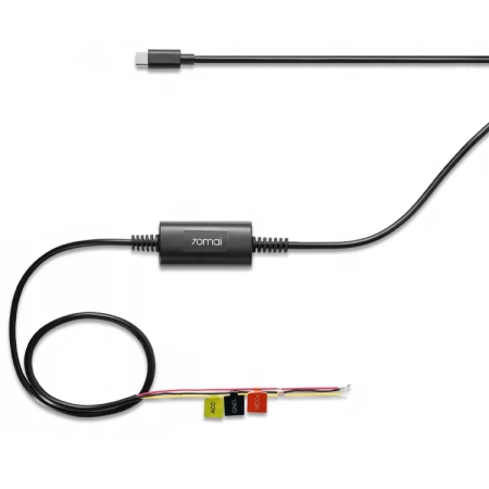 Adapter zasilania 70mai Hardwire Kit UP03 z końcówką USB-C i przewodami montażowymi