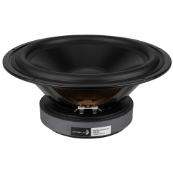 Głośnik niskotonowy Dayton Audio DSA270-8 10 cali - widok od frontu z aluminiową membraną