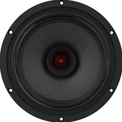Głośnik szerokopasmowy Dayton Audio PS220-8 8 cali - widok z przodu, membrana z Kevlaru i korektor fazy