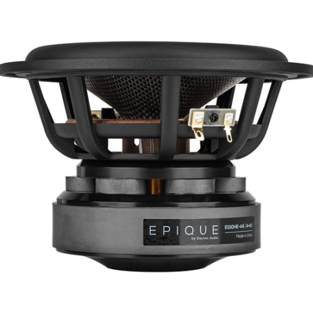 Podwójne terminale przyłączeniowe subwoofera Dayton Audio E180HE-44 dla cewek 2x4 Ohm