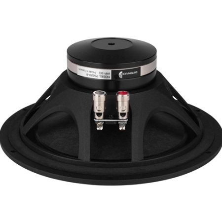 Tył głośnika Dayton Audio PS220-8 - neodymowy układ magnetyczny i stalowy kosz