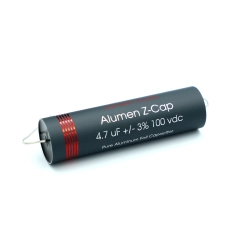 Kondensator z czystej folii aluminiowej Jantzen Audio Alumen Z-Cap 4,70 uF 100VDC w grafitowej obudowie