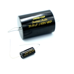 Czarny kondensator polipropylenowy Jantzen Audio Cross-Cap 0,27 uF vs 20 uf