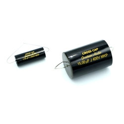 Czarny kondensator polipropylenowy Jantzen Audio Cross-Cap 1,1 uF vs 15 uf