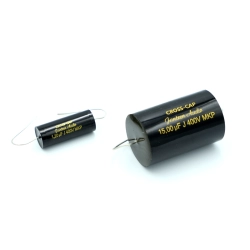 Czarny kondensator polipropylenowy Jantzen Audio Cross-Cap 1,2 uF vs 15 uf