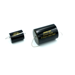 Czarny kondensator polipropylenowy Jantzen Audio Cross-Cap 10 uF vs 47 uf