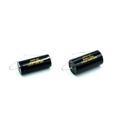 Czarny kondensator polipropylenowy Jantzen Audio Cross-Cap 2,2uF vs 4,7uf