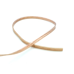 Zbliżenie na płaski kabel głośnikowy Jantzen Audio 2x1,5mm z miedzi 99,99%