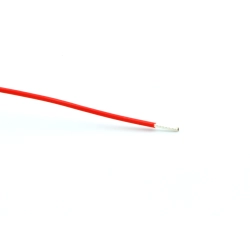 Czerwony przewód Jantzen Audio z miedzi srebrzonej w teflonie 1,3 mm2 (006-0050)