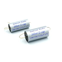 Porównanie wielkości kondensatorów Jantzen Audio Silver Z-Cap: 0,22 uF vs 0,47 uF