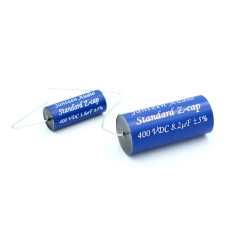 Porównanie rozmiaru Standard Z-Cap 1,8 vs 8,2 uf