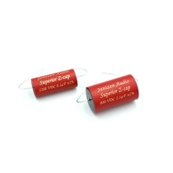 Porównanie wielkosci kondensatorów Superior z-cap 0,10 uf vs 2,2 uf
