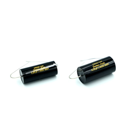 Czarny kondensator polipropylenowy Jantzen Audio Cross-Cap 2,2uF vs 4,7uf