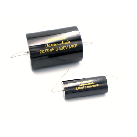Porównanie wielkości Jantzen Audio Cross-Cap 2,4 uF vs 20 uf