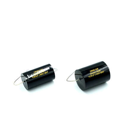Czarny kondensator polipropylenowy Jantzen Audio Cross-Cap 6,8 uF vs 10 uf
