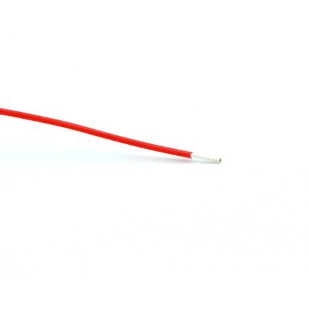 Czerwony przewód Jantzen Audio z miedzi srebrzonej w teflonie 1,3 mm2 (006-0050)