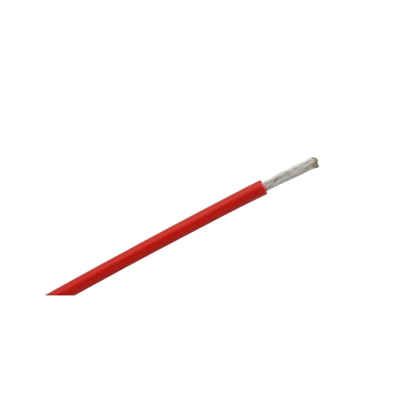 Czerwony przewód 1 x 2,5 mm2 w teflonie Jantzen Audio 13 AWG