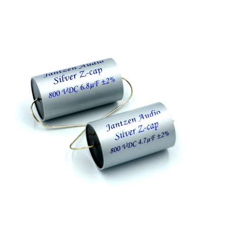 Porównanie wielkości kondensatorów Jantzen Audio Silver Z-Cap: 4,7 uF vs 6,8 uF