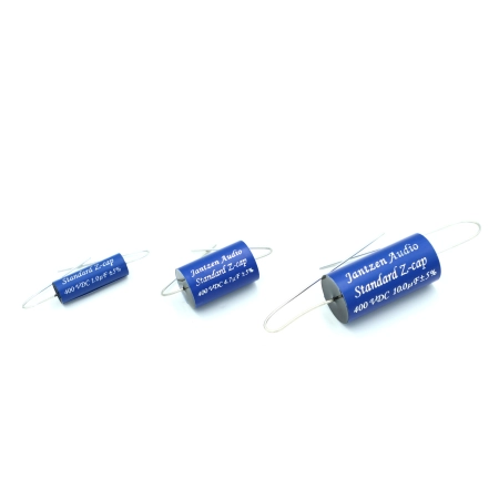 Porównanie rozmiaru Standard Z-Cap 1,0 vs 4,7 vs 10 uf
