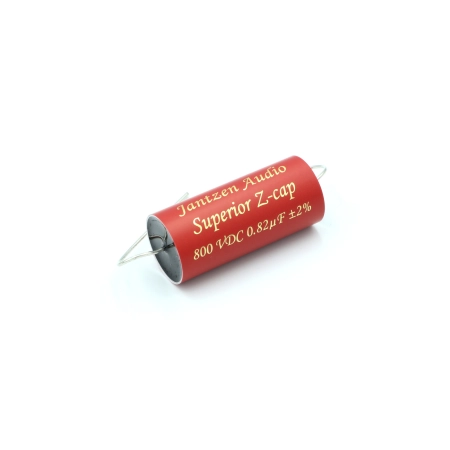 Kondensator foliowy Jantzen Audio Superior Z-Cap 0,82 uF 800VDC w czerwonej obudowie