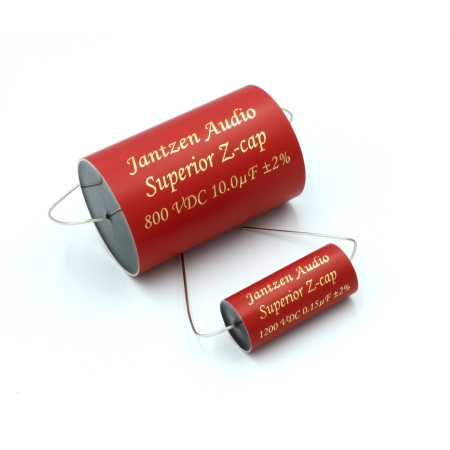 Porównanie wielkosci kondensatorów Superior z-cap 10 vs 0,15 uf