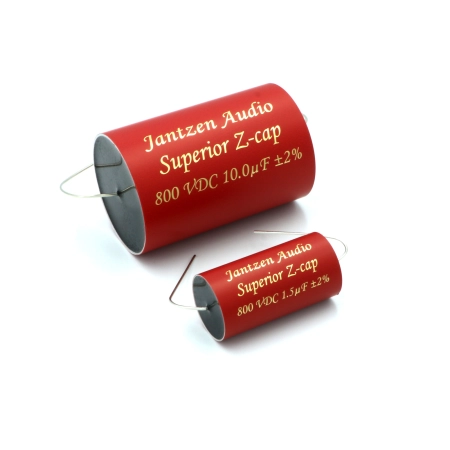 Porównanie wielkosci kondensatorów Superior z-cap 10 vs 1,5 uf