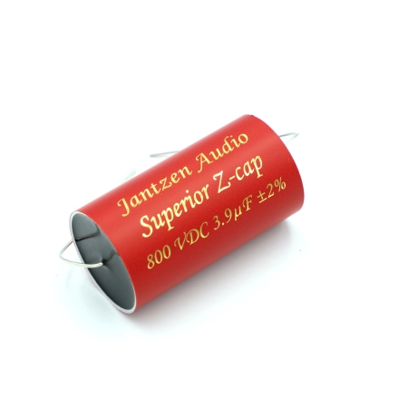 Czerwony kondensator Jantzen Audio Superior Z-Cap 3,90 uF 800VDC.