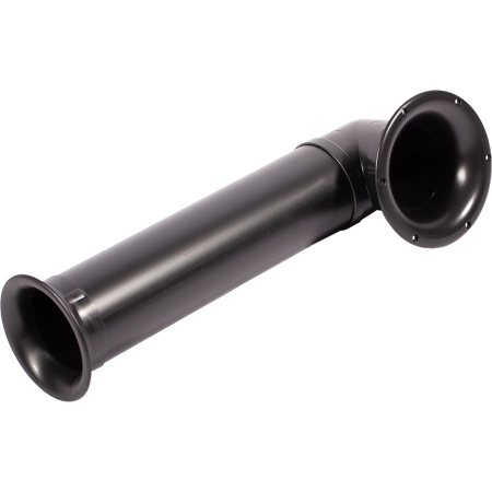 Kompletny kątowy tunel bass-reflex Jantzen Audio 051-0051 o średnicy 70 mm i długości 400 mm z profilowanymi kołnierzami