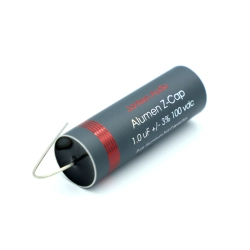 Kondensator z czystej folii aluminiowej Jantzen Audio Alumen Z-Cap 1,00 uF 100VDC w grafitowej obudowie