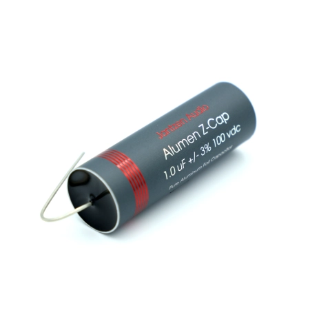 Kondensator z czystej folii aluminiowej Jantzen Audio Alumen Z-Cap 1,00 uF 100VDC w grafitowej obudowie