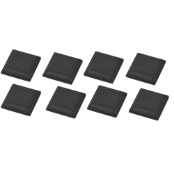 Kwadratowe nóżki gumowe Monacor HF-10 o wymiarach 13x13 mm 8 szt razem.