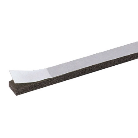 Samoprzylepna uszczelka głośnikowa Monacor MDM-5 o długości 150 cm i szerokości 10 mm w kolorze ciemnoszarym.