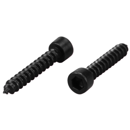 Solidny czarny wkręt imbusowy Monacor MZF-8615 o wymiarach 5 x 30 mm do montażu ciężkich głośników.
