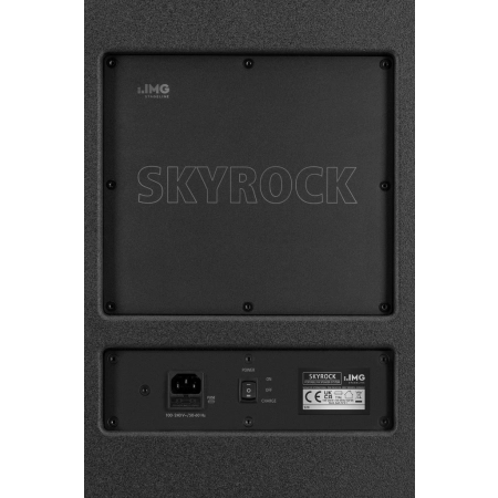 Tylna część obudowy Monacor SKYROCK z uchwytami transportowymi i miejscem na akumulator