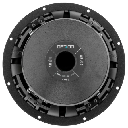 Głośnik Option AIR-8 D2 - Subwoofer 200 mm 2 x 2 ohm 200 Watt 7,6 cm głębokości