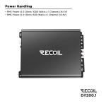 Wzmacniacz Recoil DI1200.1 - 1 x 1200 watt