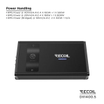 Wzmacniacz Recoil DII1400.5 - 4 x 100 watt + 1 x 800 watt