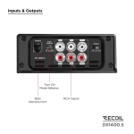 Wzmacniacz Recoil DII1400.5 - 4 x 100 watt + 1 x 800 watt