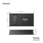Wzmacniacz Recoil DII1400.5 - 4 x 100 watt + 1 x 800 watt