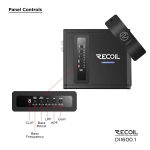 Panel regulacji wzmacniacza Recoil DII600.1: wejścia RCA, High Level, filtry LPF i Subsonic