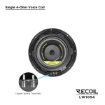 Głośnik niskotonowy Recoil LW10S4 - subwoofer 1 x 4 ohm 10