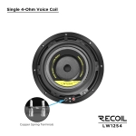 Głośnik niskotonowy Recoil LW12S4 - subwoofer 1 x 4 ohm 12