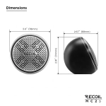 Wymiary głośnika Recoil MC25: średnica 78mm, wysokość 74mm, głębokość 68mm