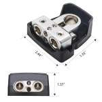 Recoil PBT-1024 - zestaw dwóch klem (+ i -) 1 x 0/2/4 AWG 2 x 4/8 AWG (2 szt)