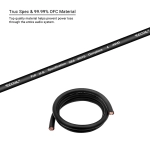 Przewód Recoil PG4-80 - kabel zasilający czarny 4AWG 21mm2 (1 metr ) miedź Cu