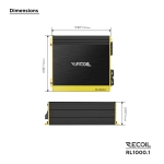 Wzmacniacz Recoil RL1000.1 - 1 x 1000 watt
