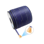 Profesjonalna szpula 61m kabla głośnikowego Recoil RS12-200 12AWG CCA w kolorze niebiesko-czarnym.