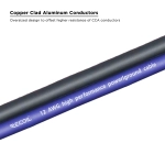 Kabel głośnikowy Recoil RS12 12AWG CCA niebiesko-czarny sprzedawany na metry.