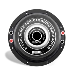 Układ magnetyczny i system wentylacji cewki w muzykalnym subwooferze Recoil RW8D2 2x2 Ohm.