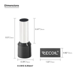 Tulejki Recoil WF820 dokladne wymiary